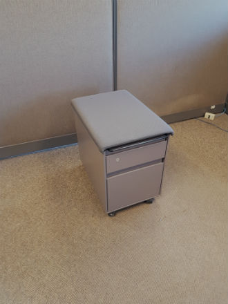 STEELCASE MOBILE PEDESTAL WITH SEATS