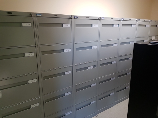 Global 5 drawer legal files grey
