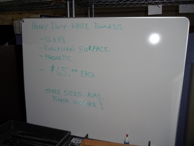 white marker boards - heavy duty
